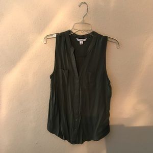 Olive sleeveless top